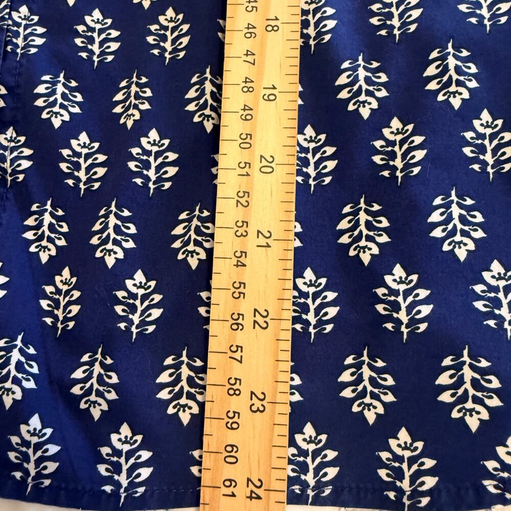 Talbots Button Up Size S Petite Blue White Tropical Long Sleeve Cotton 2 Shirts - Picture 9 of 14